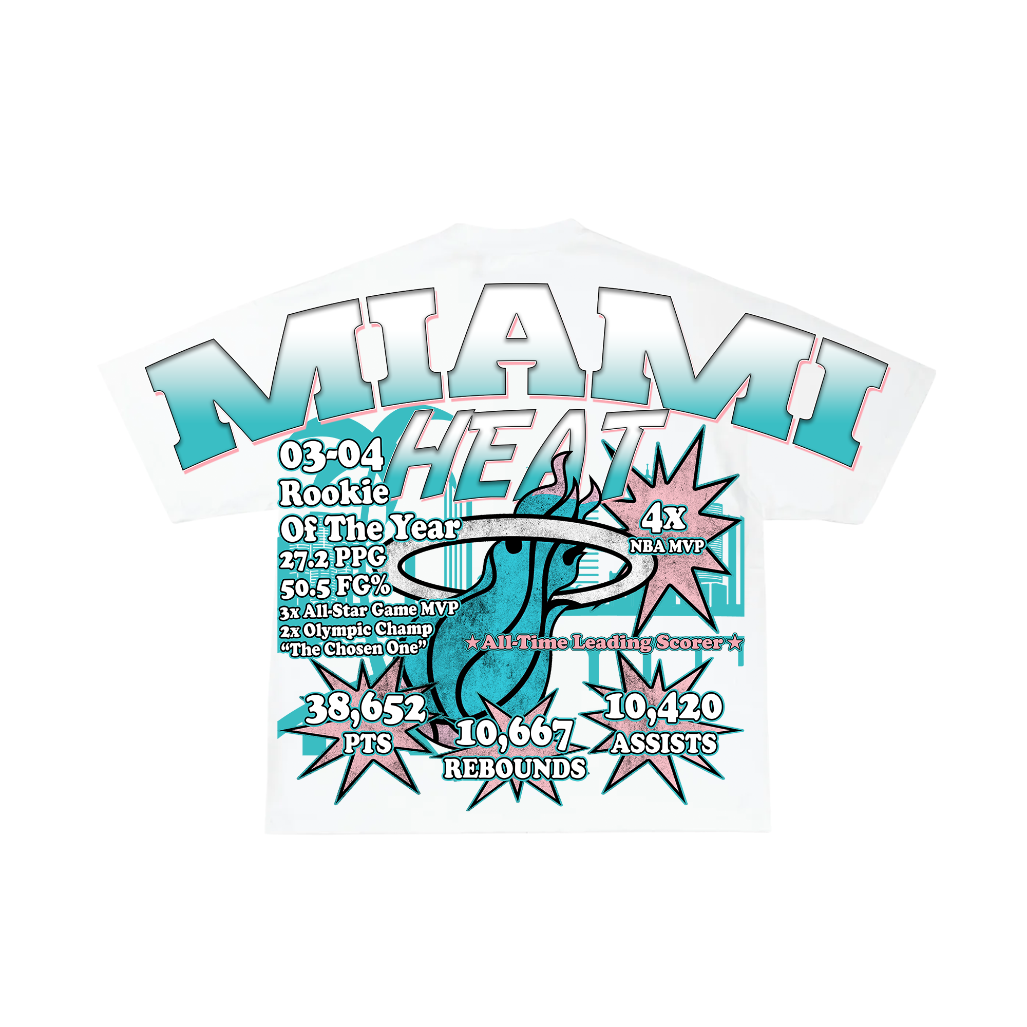 Lebron South Beach tee All Over Print (Vintage White)