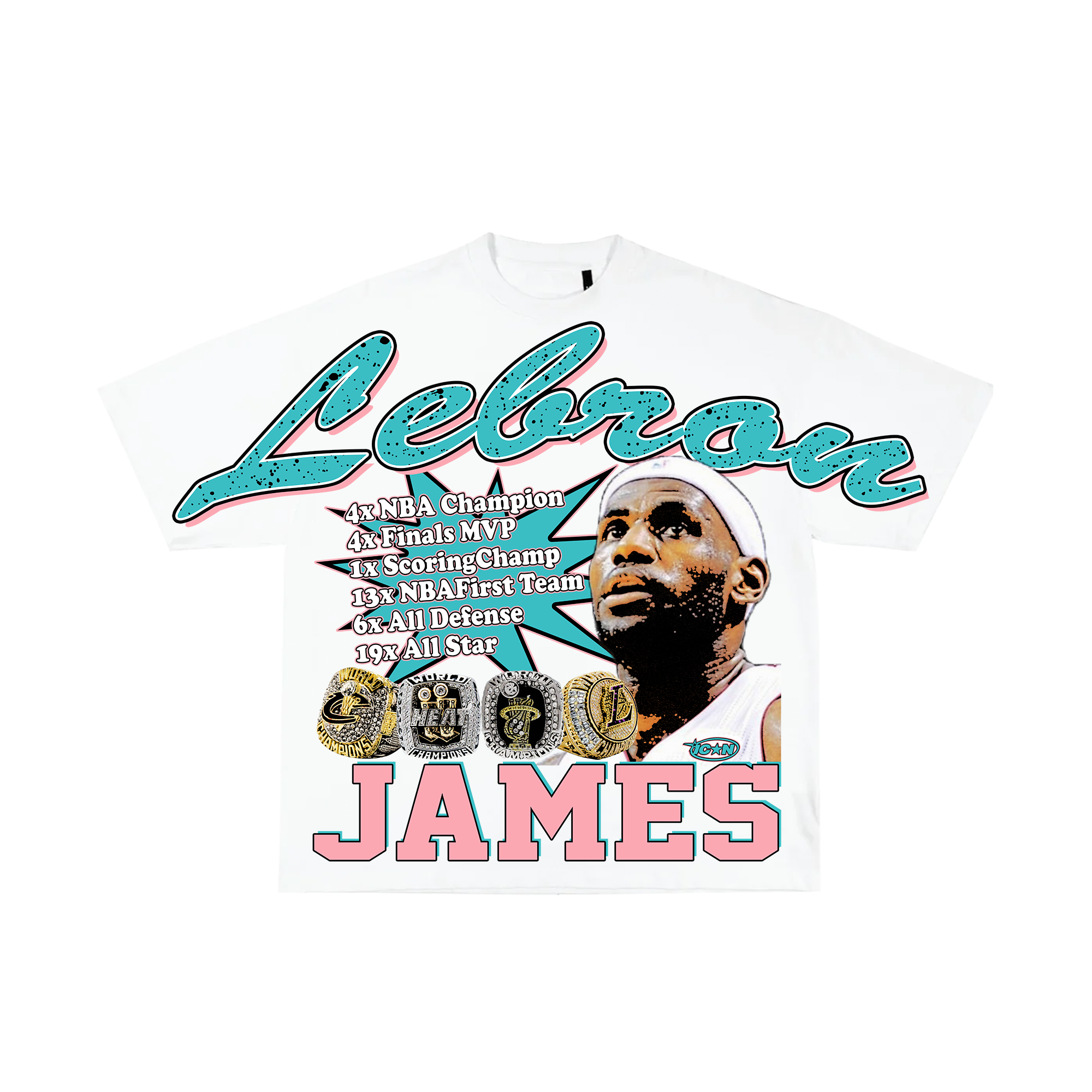 Lebron South Beach tee All Over Print (Vintage White)